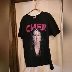 Next Level Apparel Black Tee with Pink Graphic